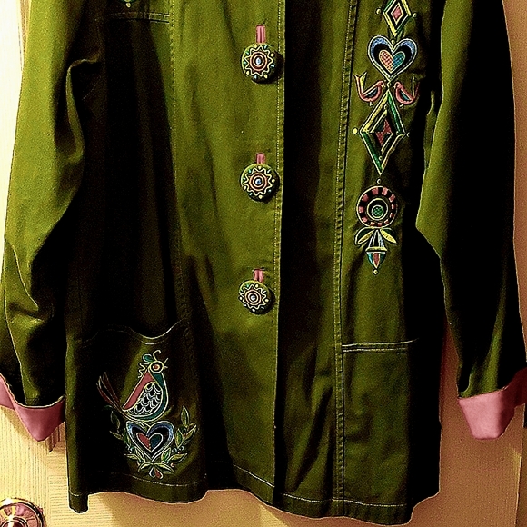 Bob Mackie Tops - Bob Mackie Vintage Wearable Art Jacket Sz M
